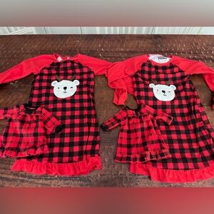 Christmas Pajama dress includes doll dress
